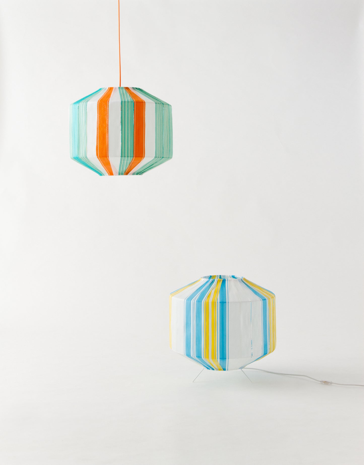 Lampe SUZIE verte et orange - suspension