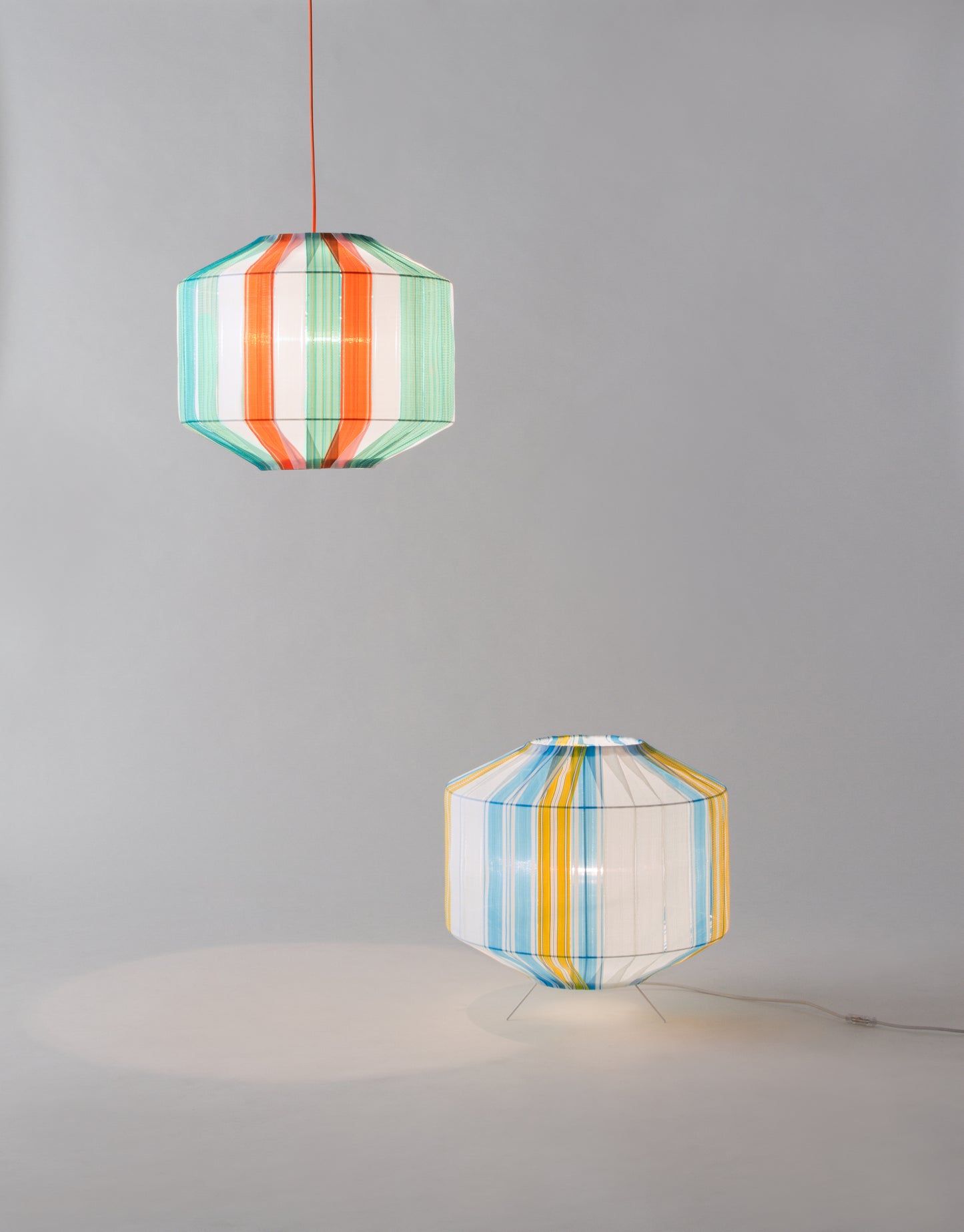 Lampe SUZIE jaune et bleue - suspension