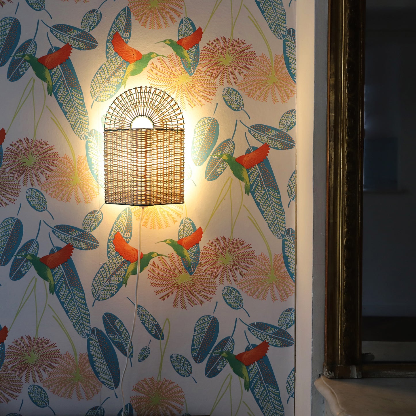 Lampe Paon - jaune
