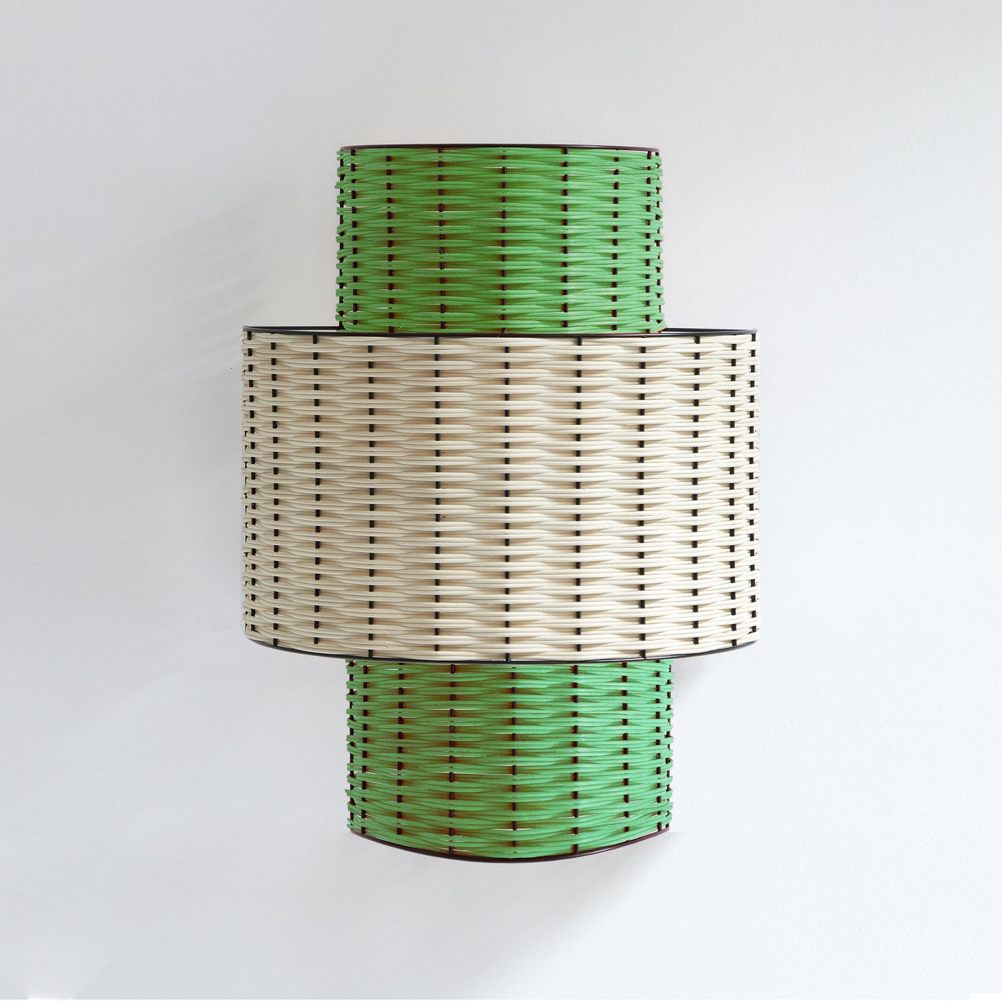 Tall semi-circle lamp - green