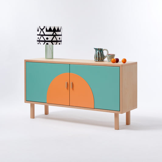 Buffet MIAMI 120 cm - vert/corail