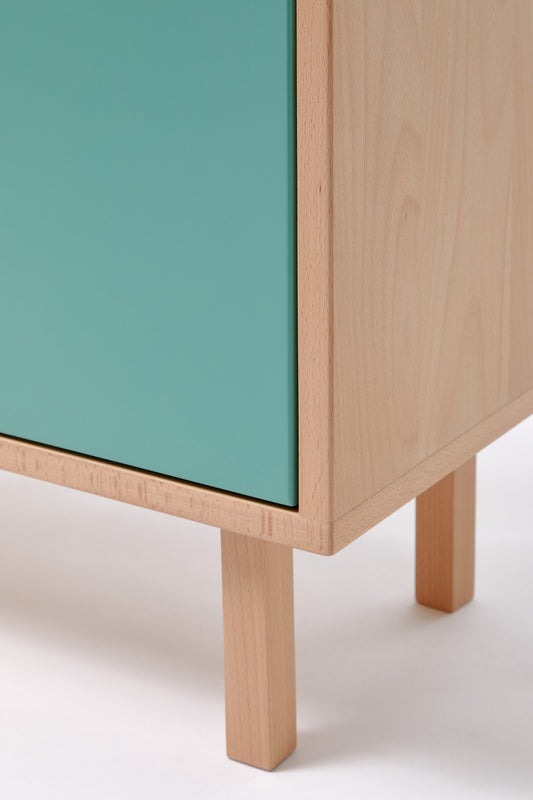 Buffet MIAMI 120 cm - vert/corail