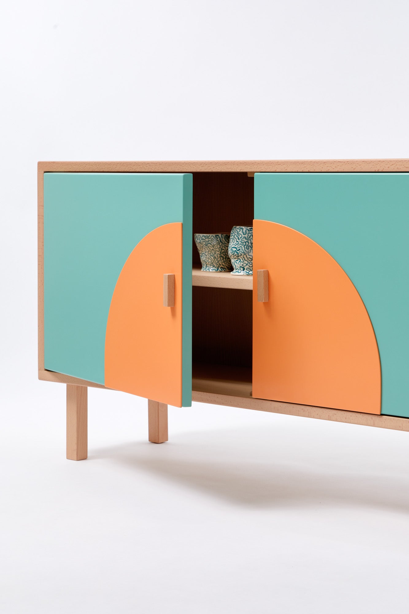 Buffet MIAMI 120 cm - vert/corail