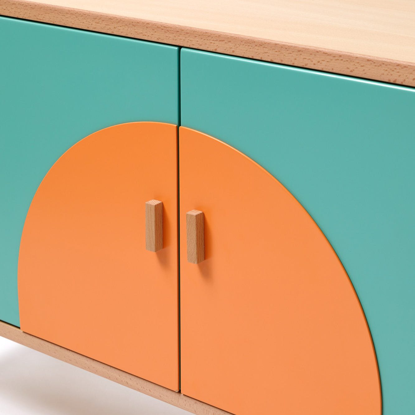 Buffet MIAMI 120 cm - vert pâle/rose pâle