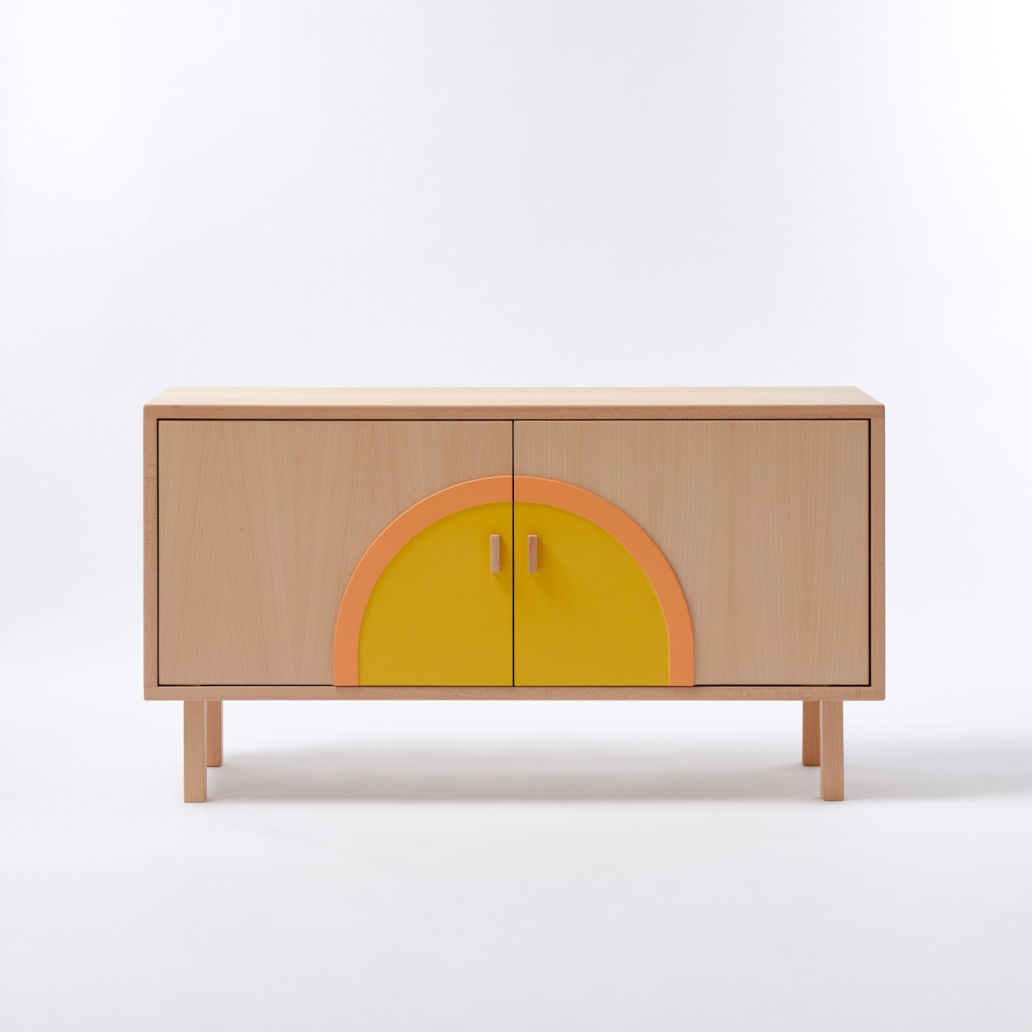 Buffet MIAMI 120 cm - curry/corail