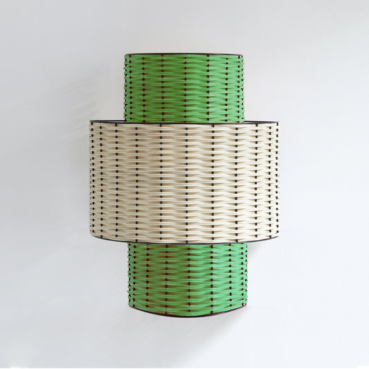 Tall semi-circle lamp - green
