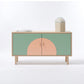 MIAMI sideboard 120 cm - pale green/pale pink